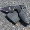 KA-BAR TDI Law Enforcement Fixed Knife - 2-5/16" Black Plain Blade, Zytel Handles, Hard Plastic Sheath