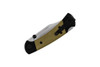 Buck 112 Ranger Sport Folding Knife - 3" S30V Plain Blade, Black Aluminum Handles with Green Micarta Inlays, Black Cerakote Pocket Clip