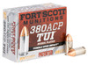 Fort Scott Munitions 380-095-SCV Tumble Upon Impact (TUI) 380 ACP 95 gr Solid Copper Spun 20 Bx/ 25 Cs
