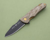 Buck 842 Sprint Ops Pro Flipper Knife - 2022 Legacy Collection - 3.125" CPM-S45VN Cerakote Armor Black Drop Point Blade, OD Green Canvas Micarta Handles - 13339