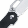 Kizer Knives Cormorant Flipper Knife - 3.23" S35VN Satin Sheepsfoot Blade, Black and White G10 X-Pattern Handles
