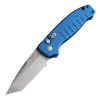 Hogue Ballista I AUTO Folding Knife - 3.5" 154CM Tumbled Tanto Blade, Matte Blue Aluminum Handles