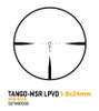 Sig Sauer TANGO-MSR 1-8X24mm Rifle Scope - Second Focal Plane, 30mm Maintube, MSR-BDC8 Illuminated MOA Reticle, Black, Includes ALPHA-MSR Cantilvered Mount