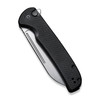 Civivi Chevalier Button Lock Folding Knife - 3.46" 14C28N Stonewashed Sheepsfoot Blade, Black G10 Handles