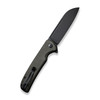 Civivi Chevalier Button Lock Folding Knife - 3.46" 14C28N Blackwash Sheepsfoot Blade, Dark Green G10 Handles