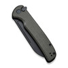 Civivi Chevalier Button Lock Folding Knife - 3.46" 14C28N Blackwash Sheepsfoot Blade, Dark Green G10 Handles