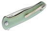 CIVIVI Knives Mini Sandbar Flipper Knife - 2.95" Nitro-V Satin Recurve Blade, Natural Jade G10 Handles