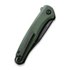 CIVIVI Knives Mini Sandbar Flipper Knife - 2.95" Nitro-V Black Stonewash Recurve Blade, Green Micarta Handles