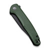 CIVIVI Knives Mini Sandbar Flipper Knife - 2.95" Nitro-V Black Stonewash Recurve Blade, Green Micarta Handles