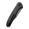CIVIVI Knives Mini Sandbar Flipper Knife - 2.95" Damascus Recurve Blade, Black Micarta Handles