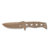 Benchmade 375FE-1 Shane Sibert Adamas Fixed Blade Knife - 4.2" CruWear Flat Dark Earth Plain Blade and Skeletonized Handle, Desert Tan Injection Molded Sheath