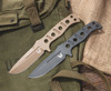Benchmade 375FE-1 Shane Sibert Adamas Fixed Blade Knife - 4.2" CruWear Flat Dark Earth Plain Blade and Skeletonized Handle, Desert Tan Injection Molded Sheath