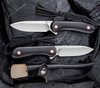 CIVIVI Elementum Fixed Blade Knife - 3.98" D2 Black Stonewashed Blade, Textured Black G10 Handles, Kydex Sheath