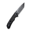 CIVIVI Knives Brazen Flipper Knife - 3.46" Damascus Tanto Blade, Coarse Black Micarta Handles