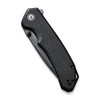 CIVIVI Knives Brazen Flipper Knife - 3.46" Damascus Tanto Blade, Coarse Black Micarta Handles