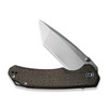 CIVIVI Knives Brazen Flipper Knife - 3.46" D2 Bead Blasted Tanto Blade, Coarse Green Micarta Handles