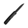 QSP Knives Otter Flipper Knife - 2.70" CPM-S35VN Black Stonewash Modified Sheepsfoot Blade, Aluminum Foil Carbon Fiber Handles