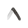 QSP Knives Otter Flipper Knife - 2.70" CPM-S35VN Satin Modified Sheepsfoot Blade, Copper Foil Carbon Fiber Handles