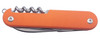 MKM Malga 6 Multi-Tool Folding Knife - 2.64" M390 Stonewashed Pen Blade, Orange G10 Handles