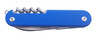 MKM Malga 6 Multi-Tool Folding Knife - 2.64" M390 Stonewashed Pen Blade, Blue G10 Handles