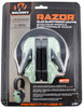 Walker's GWP-RSEM-SGN Razor Slim Electronic Muff 23 dB Over the Head Polymer Sage Green Ear Cups with Black Headband & White Logo Adult