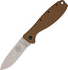 ESEE Zancudo Folding Knife - 3" Stonewashed Blade, Coyote Brown FRN and Stainless Steel Handles