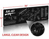 TekMat AK-47 Rifle Cleaning Mat - 12"x36", Black, Includes Small Microfiber TekTowel, Packed In Tube