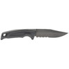 SOG Recondo FX Serrated Fixed Blade Knife - 4.61" CRYO 440C Black TiNi Clip Point Partilly Serrated Blade, Black GRN Handles, Universal Mounting System GRN Sheath