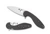Spyderco Sliverax Flipper Knife - 3.48" S30V Satin Plain Blade, Carbon Fiber/G10 Laminate Handles