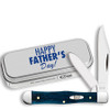 Case Knives Father’s Day 2022 Small Swell Center Jack - Mediterranean Blue Bone Handle