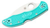 Spyderco Delica 4 Lightweight Folding Knife - 2.87" S30V Satin Wharncliffe Plain Blade, Tantalizing Teal FRN Handles