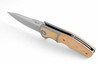 Reate Knives Mini Crossroad Framelock - 3.20" Bohler M390 Satin Blade, Titanium Handle with White Micarta Inlays