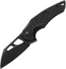 FoxEdge Atrax Linerlock Folding Knife - 3.15" Black 8Cr13MoV Wharncliffe Blade, Black G10 Handles