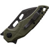 FoxEdge Atrax Linerlock Folding Knife - 3.15" Black 8Cr13MoV Wharncliffe Blade, Green G10 Handles