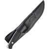 Fox Jesper Voxnaes TUR Fixed Knife - 4.33" Plain N690 Blade, Black G10 Handles, Black Leather Sheath