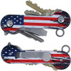 Keybar Aluminum Key Organizer - Full Size - Distressed Full Color American Flag Graphic