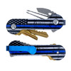 Keybar Aluminum Key Organizer - Full Size - Thin Blue Line Flag