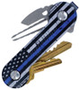 Keybar Aluminum Key Organizer - Full Size - Thin Blue Line Flag