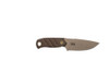 TOPS Knives Baja 3.0 Fixed Blade Knife 3" Coyote Tan 1095 Drop Point Blade, Green Canvas Micarta Handles, Brown Leather Sheath - BAJA-03