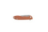 TOPS Knives Mini Scandi Flipper Knife - 3.25" N690Co Two-Tone Blade, Brown Micarta Handles - MSF-4.0