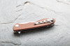 TOPS Knives Mini Scandi Flipper Knife - 3.25" N690Co Two-Tone Blade, Brown Micarta Handles - MSF-4.0