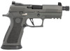 Sig Sauer 320XCA9LEGIONTBR2 P320 XCarry Legion 9mm Luger Caliber with 4.60" Threaded Barrel, 17+1 Capacity, Overall Legion Gray Cerakote Metal Finish, Picatinny Rail Frame, Serrated Slide, TXG Grip & XRAY3 Day/Night Sights Includes 3 Mags