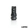 LanTac USA Dragon 9MM Muzzle Brake - 2.3" Length, Black, 1/2x28 TPI, Fits Dead Air KEYMO Wolfman