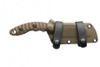 TOPS Knives Sheep Creek Fixed Blade - 3.75" 154CM Wharncliffe Blade, Green/Tan Canvas Micarta Handle, Kydex Sheath