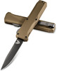 Benchmade Phaeton AUTO OTF Knife - 3.45" Black DLC S30V Drop Point Blade, FDE Aluminum Handles - 4600DLC-1