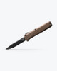 Benchmade Phaeton 4600DLC-1 OTF 3.45" CPM-S30V Black DLC Blade FDE Aluminum Handle Auto Knife - 4600DLC-1