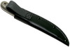 Spyderco Bow River Fixed Blade Knife - 4.4" 8Cr13MoV Black Blade, Tan/OD Green G10 Handles, Leather Sheath