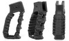 F-1 Firearms GRP Skeletonized Grip - Style 2 with Paracord Wrap - Fits AR Rifles, Anodized Finish, Black