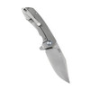 Kansept Knives Entity Flipper Knife - 3.52" S35VN Satin Clip Point Blade, Bead Blasted Titanium Handles - K1036B1