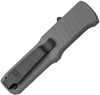HK Knives Hadron OTF AUTO Knife - 3.375" 154CM Black Clip Point Blade, Gray Aluminum Handles